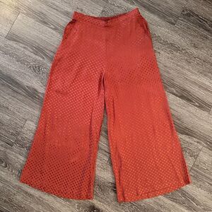 Dolan Rust Polka Dot Wide Leg Crop Pants